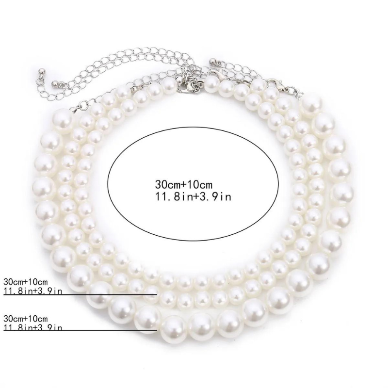 Collier de perles multi-couches