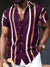 Variant image for Chemise Homme Élégante à Rayures Dorées Tissu de Haute Qualité-38