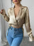 Chemisier Femme Chic Brillant Tissu Synthétique-2