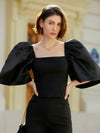 Variant image for Chemisier Femme Chic à Décolleté Carré 100% Polyester-17