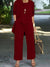 Variant image for Ensemble Femme Cardigan et Pantalon Long en Mélange de Coton et Polyester-7
