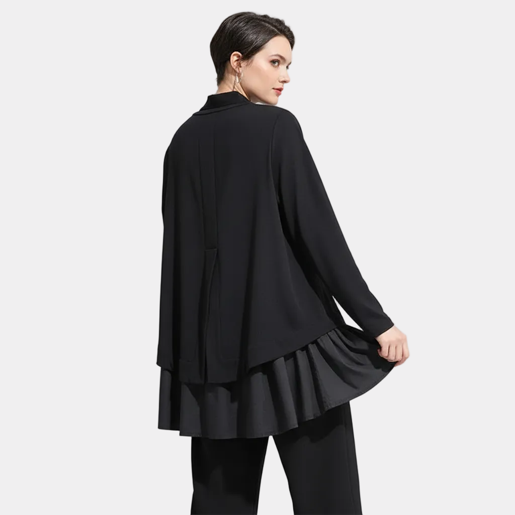 Haut Femme Bohème Asymétrique à Volants