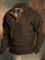 Pull Homme Décontracté Rétro en Fleece Mélangé Polyester Coton 3