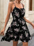 Robe d Été Femme Imprimé Floral Sangles Spaghetti 100% Polyester-3