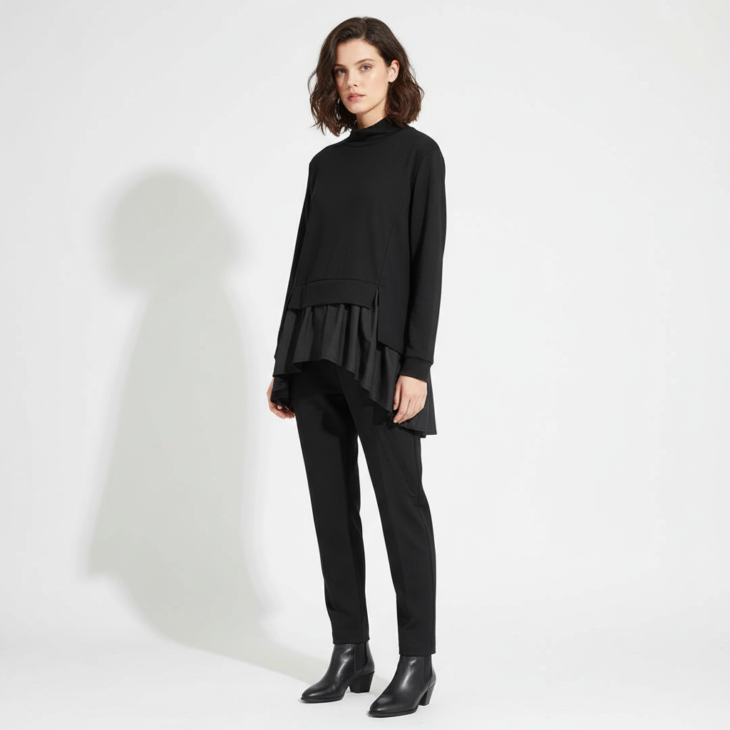 Haut Femme Bohème Asymétrique à Volants