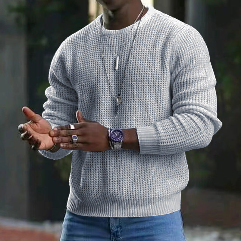 Variant image for Pull Homme Long Décolleté Circulaire Coton Confortable-48