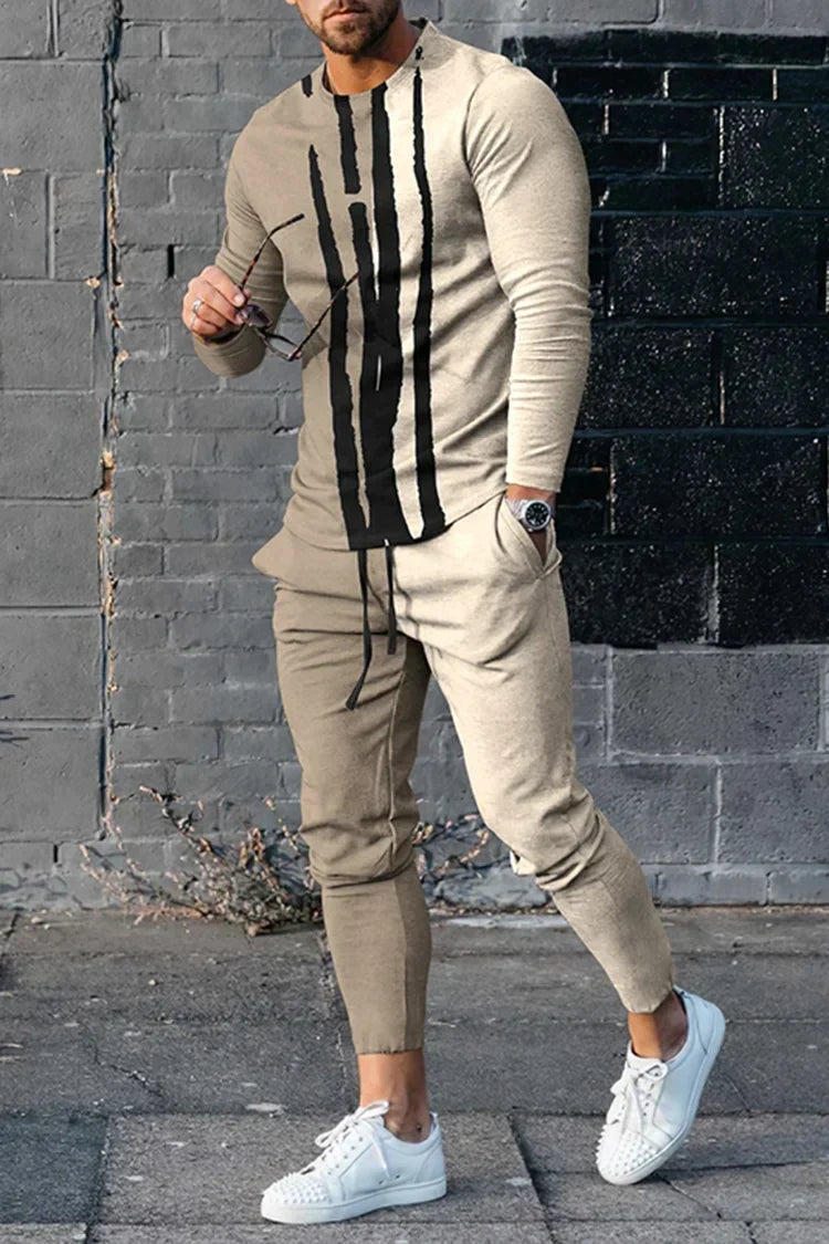 Variant image for Ensemble Survêtement Homme Style Italien Confortable Mélange Polyester Coton-1