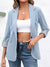 Variant image for Blazer Femme Ouvert Décontracté Tissu de Qualité-43
