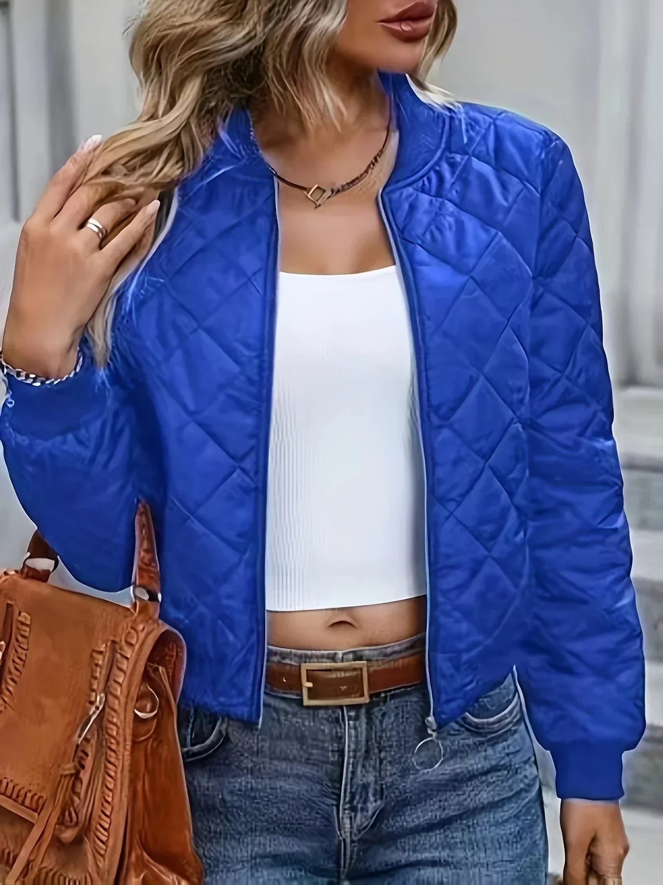 Veste Femme Élégante Légère en Mélange de Coton 2