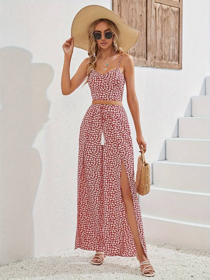 Variant image for Ensemble Femme Décontracté Floral 100% Coton-1