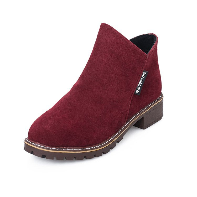 Bottines en daim et cuir pour femmes