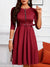 Robe Femme Décolleté Circulaire avec Fermeture Éclair en Polyester-3
