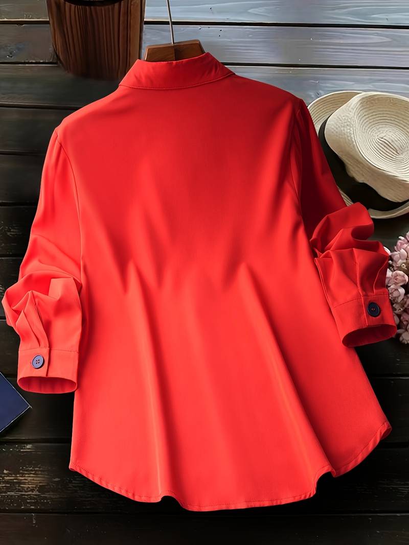 Chemise Femme Longue Polyvalente 100% Coton Automne Printemps-3