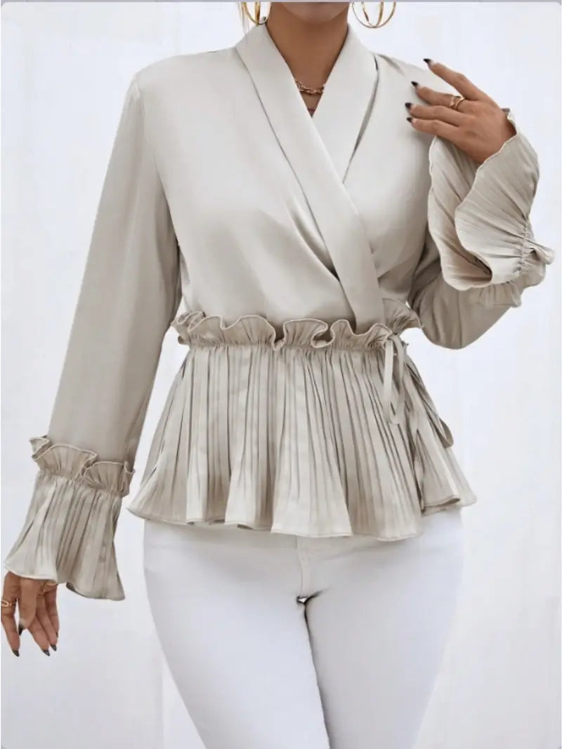 Chemisier Femme Chic Satin Élégant et Léger-2