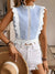 Chemisier Femme Chic Dentelle Florale Aéré Polyester-2