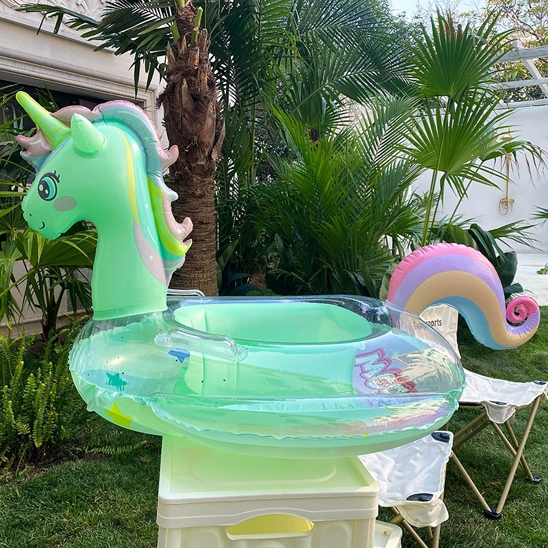 Anneau de natation gonflable licorne pailletée