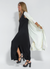Robe d'Été Longue Femme Élégante en Tissu Léger avec Gilet-1