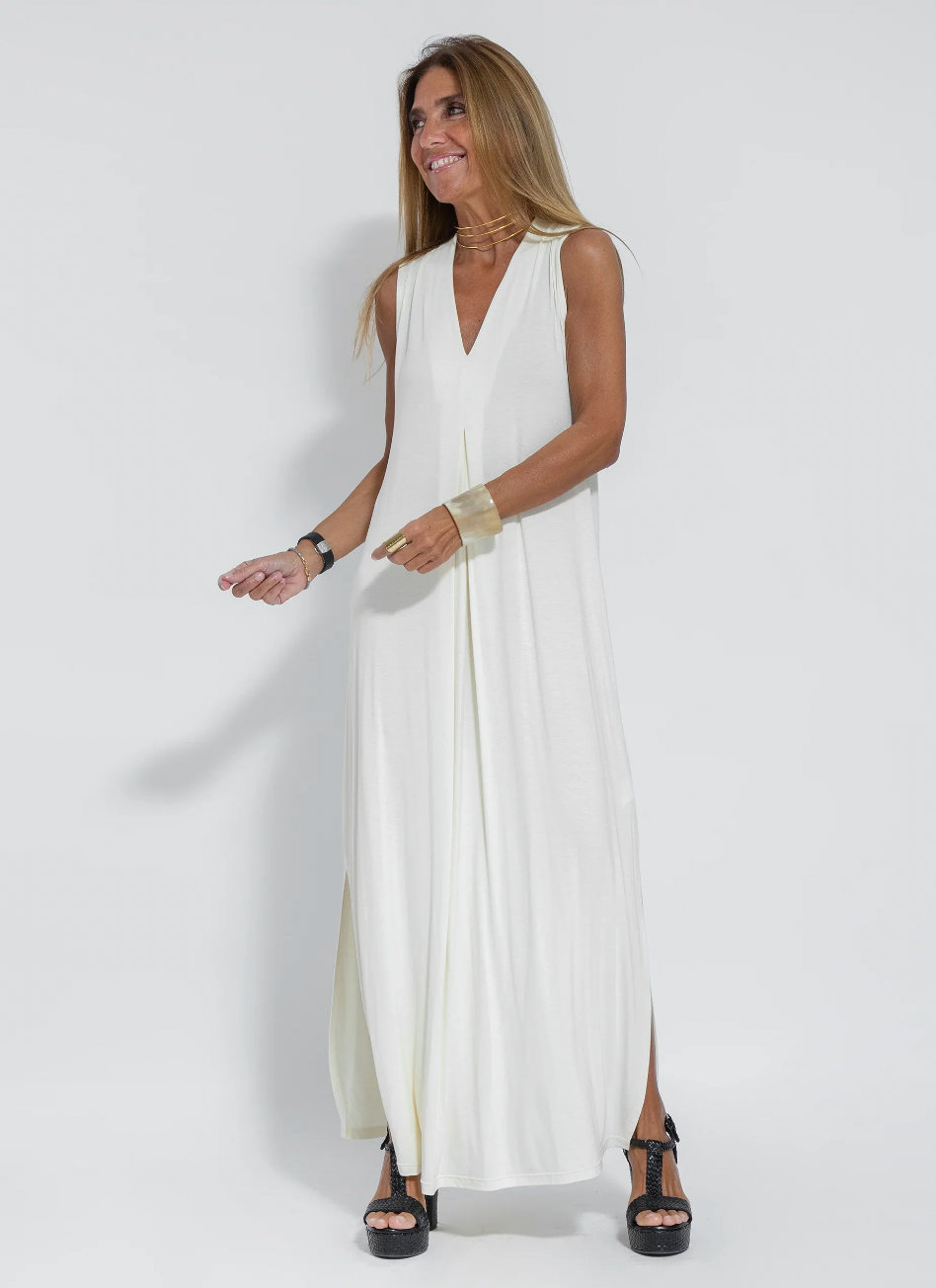 Variant image for Robe d'Été Longue Femme Élégante en Tissu Léger avec Gilet-35
