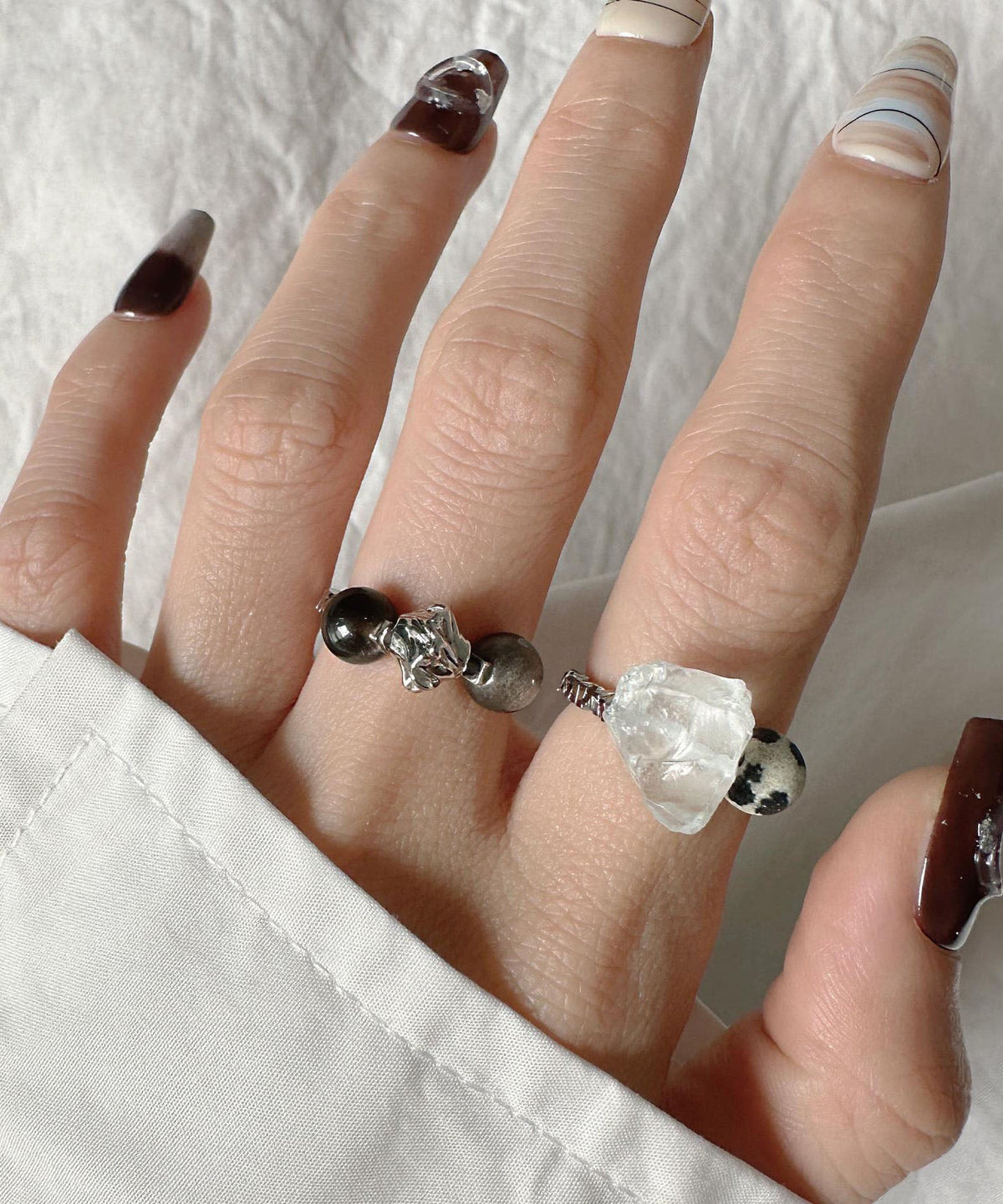 Anneaux Femme Design Cristal Éclaté 1