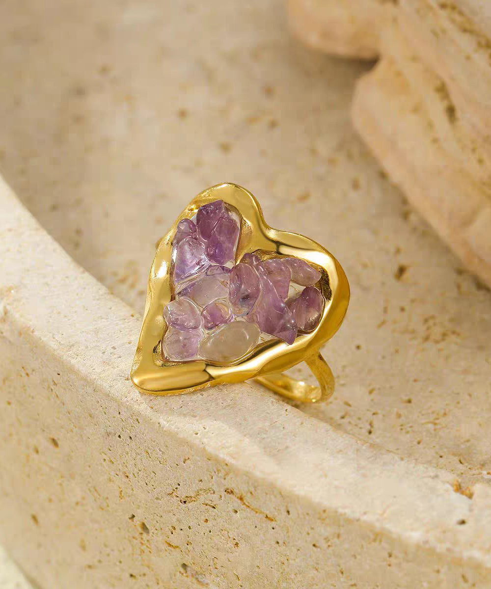 Anneaux pour femme style cristal artisanal 4