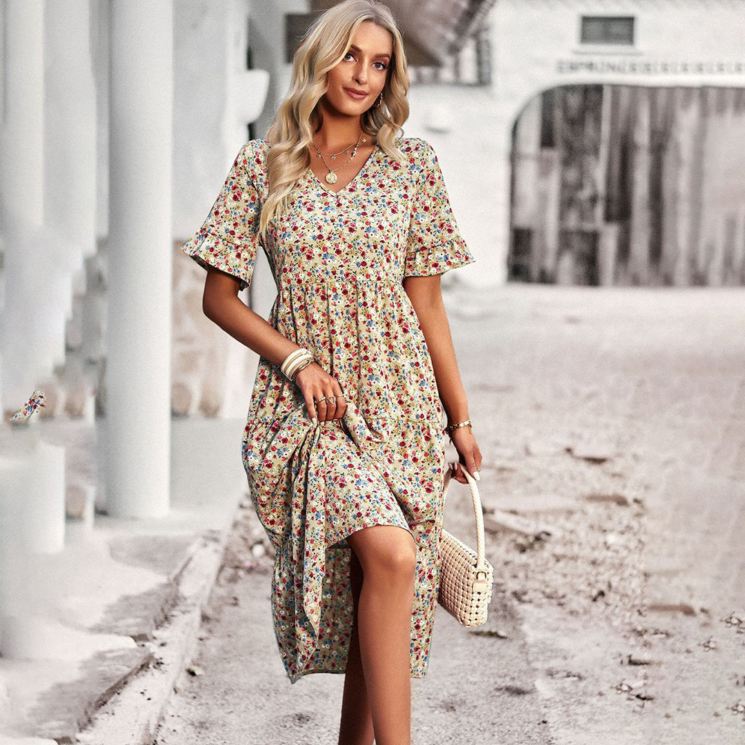 Variant image for Robe d'Été Femme Florale Aérée 100% Coton Chic-3