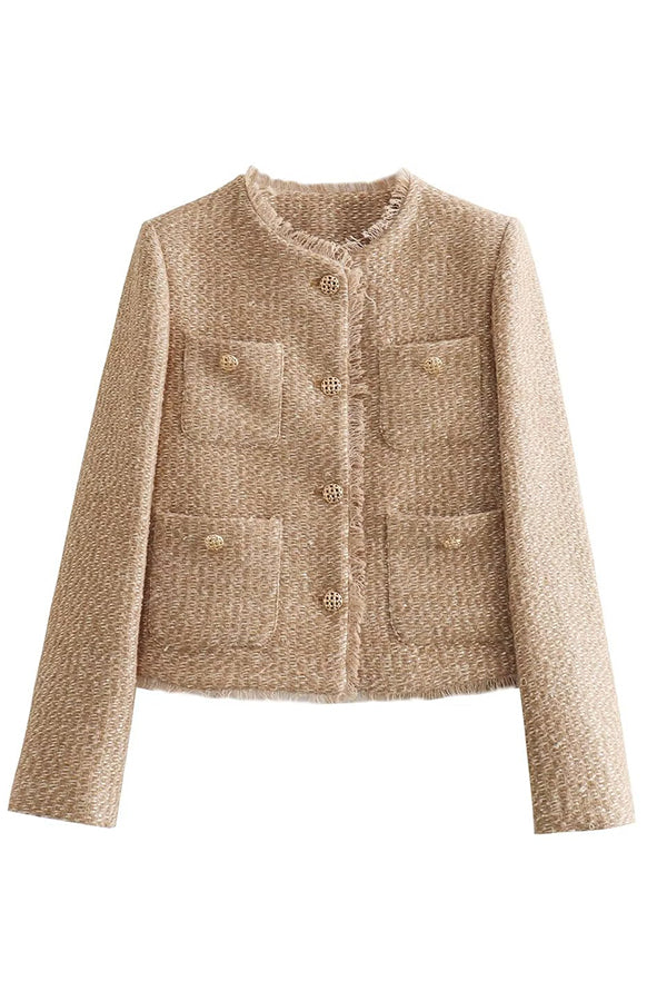 Veste Femme Chic à Franges Tissu Léger-4