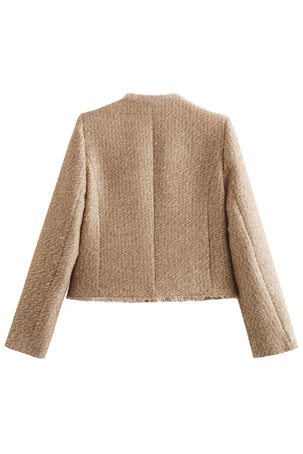 Veste Femme Chic à Franges Tissu Léger-5