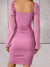 Robe Femme Mini Élégante Manches Larges 100% Polyester 3