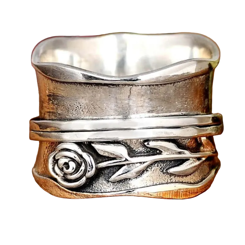 Bague Femme Artisanale Motif Floral Charmant 1