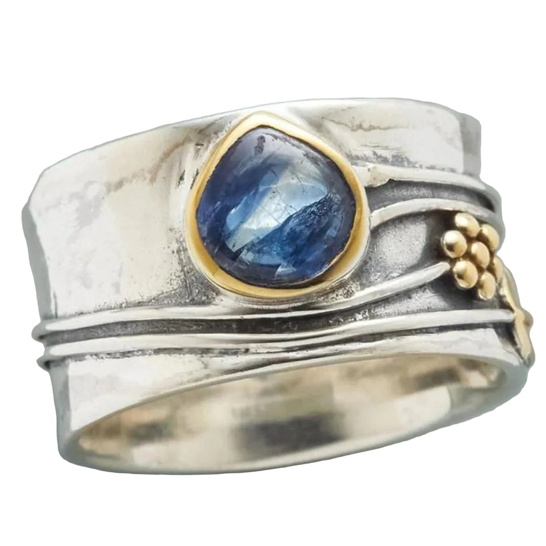 Bague Femme Bohème avec Pierres Précieuses, Design Unique et Ajustable 0