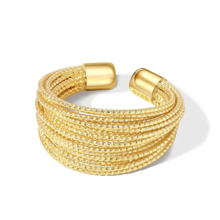 Bague Femme Multicouche Réglable Design Unique 0