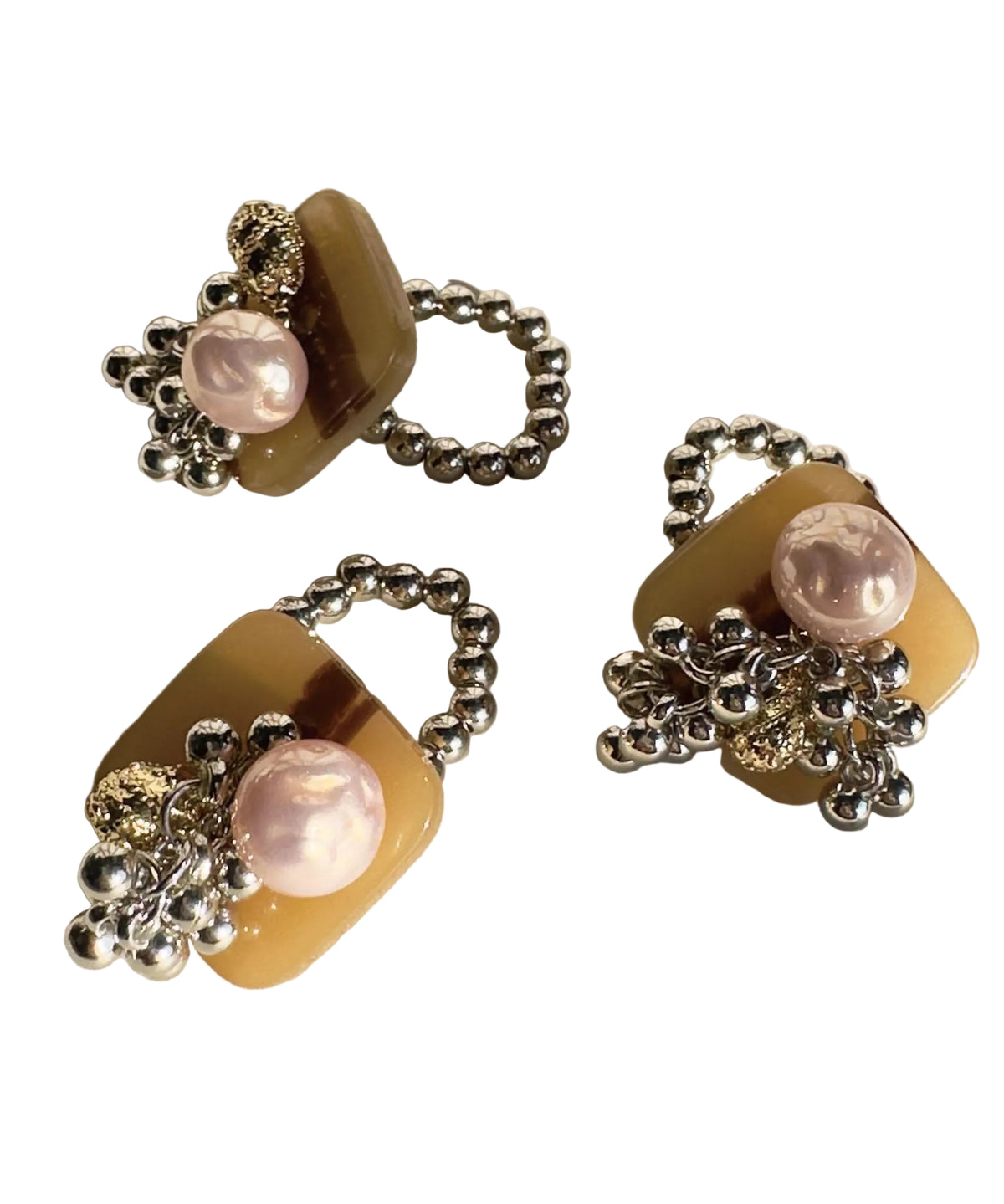 Bague Femme Style Perle Irrégulière Design Français 0