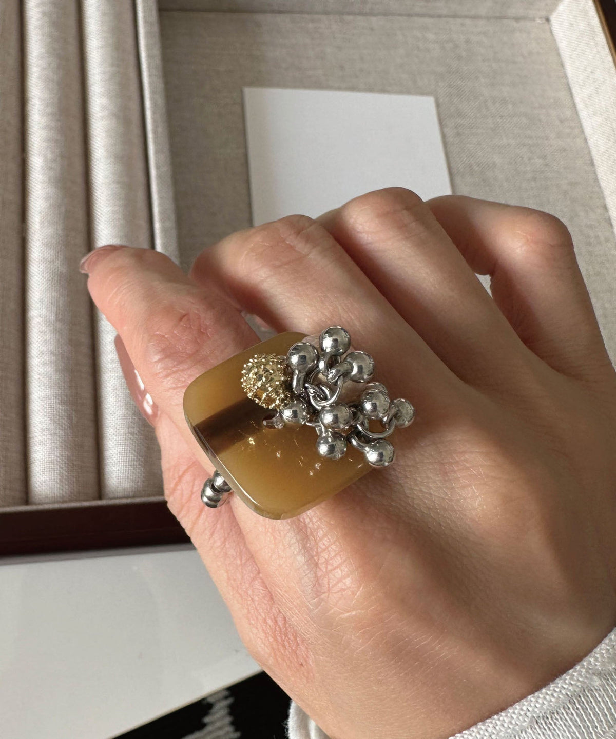 Bague Femme Style Perle Irrégulière Design Français 2