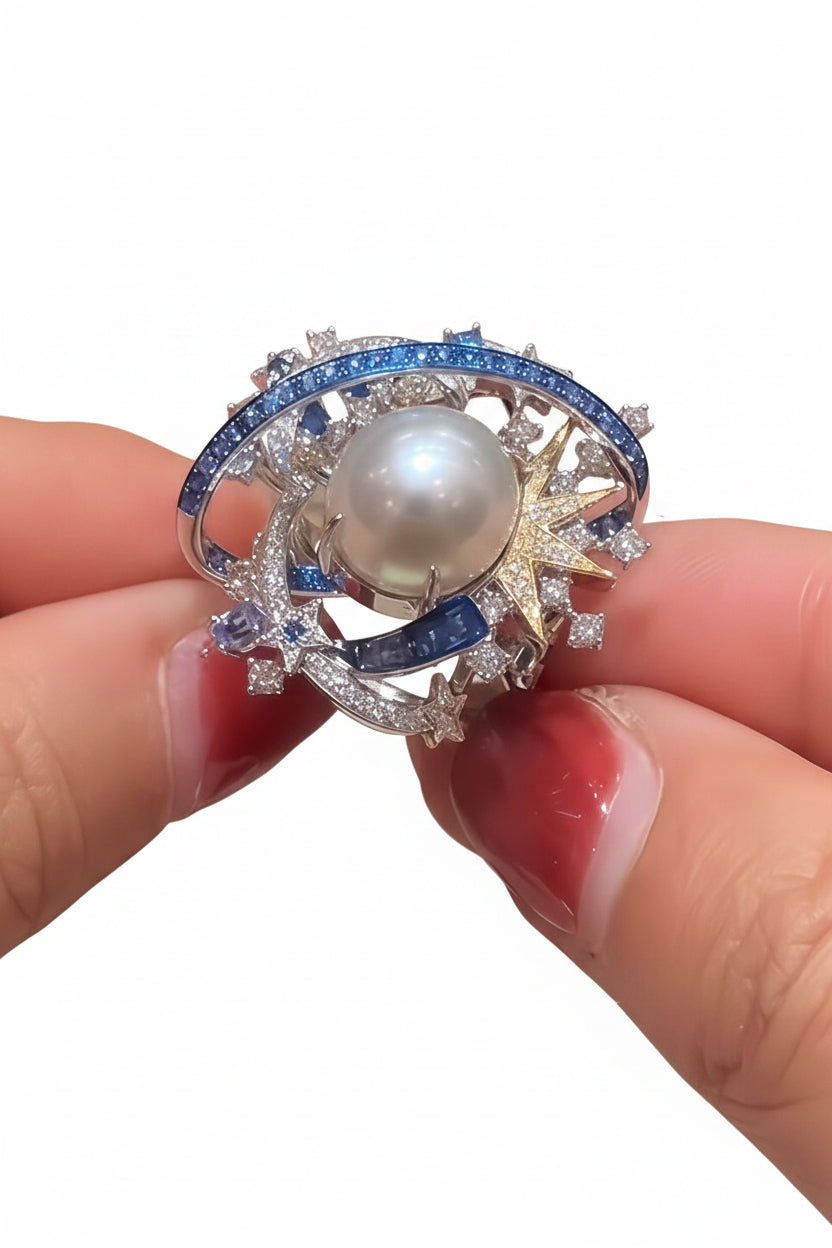 Bague Femme Style Planète Étoile Moderne 0