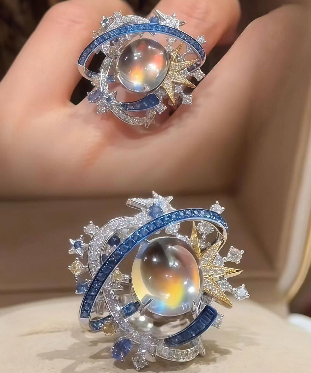 Bague Femme Style Planète Étoile Moderne 1