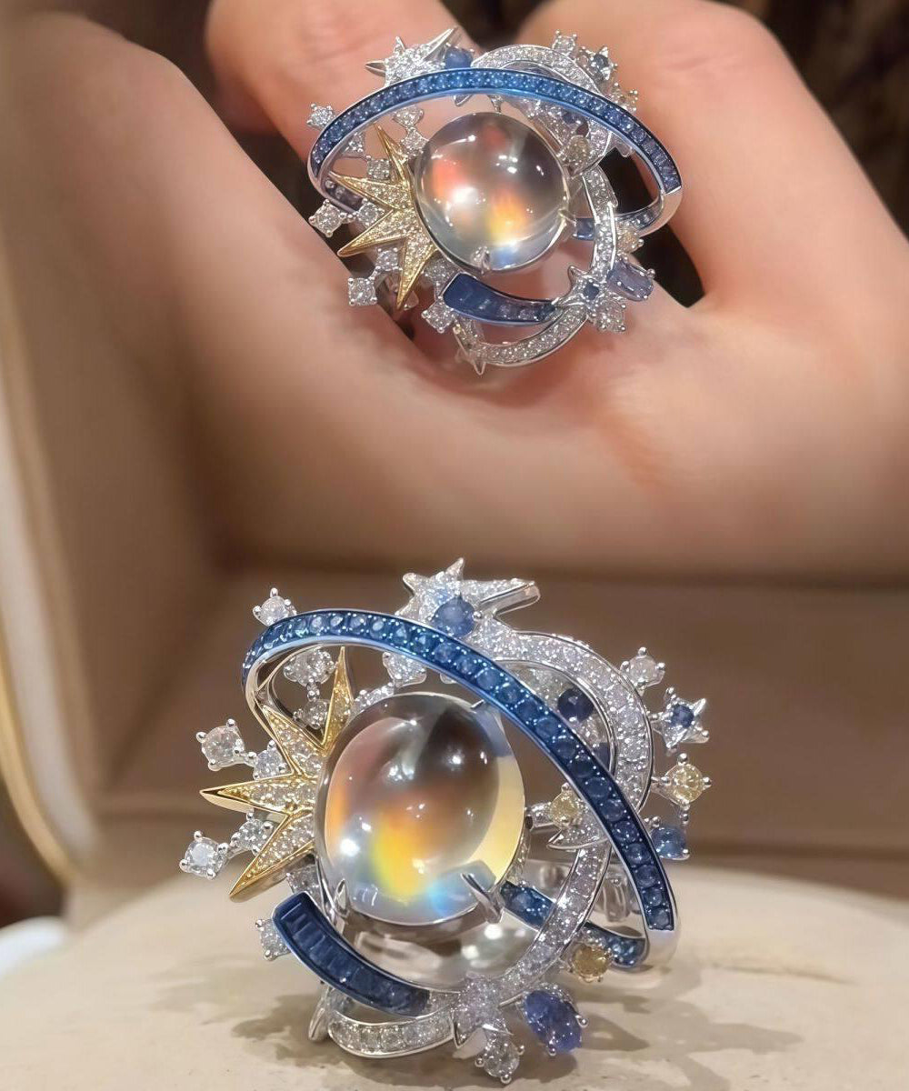Bague Femme Style Planète Étoile Moderne 3