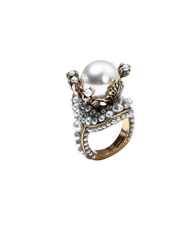 Bagues Femme Style Floral avec Perles 4