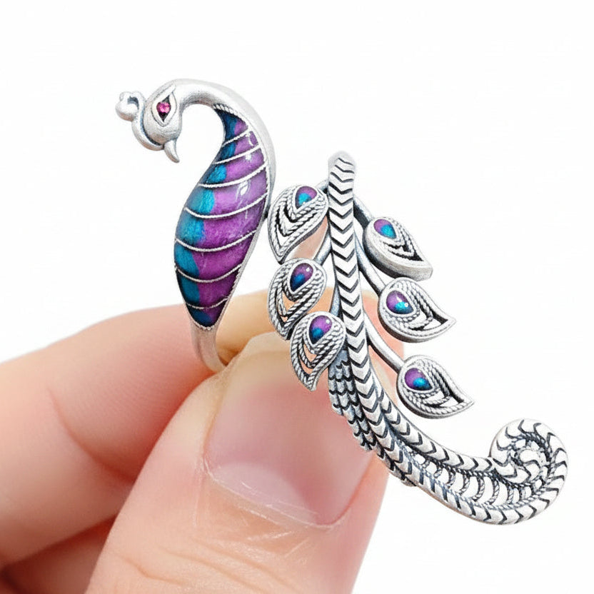 Bagues ouvertes rétro pour femme style Phoenix 0