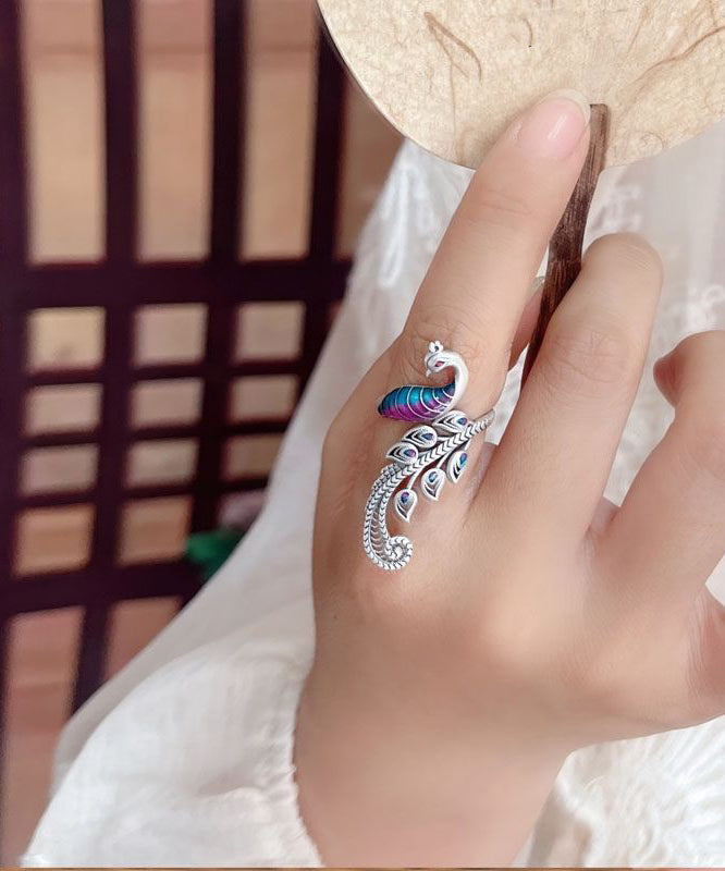 Bagues ouvertes rétro pour femme style Phoenix 2