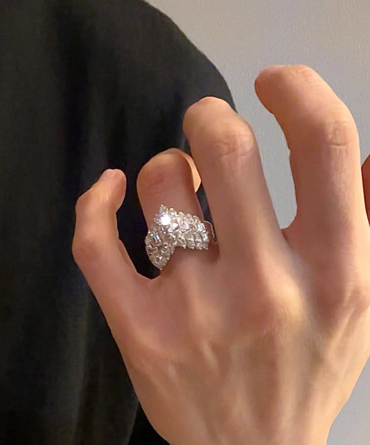 Bagues pour femmes avec zircon design amour 1