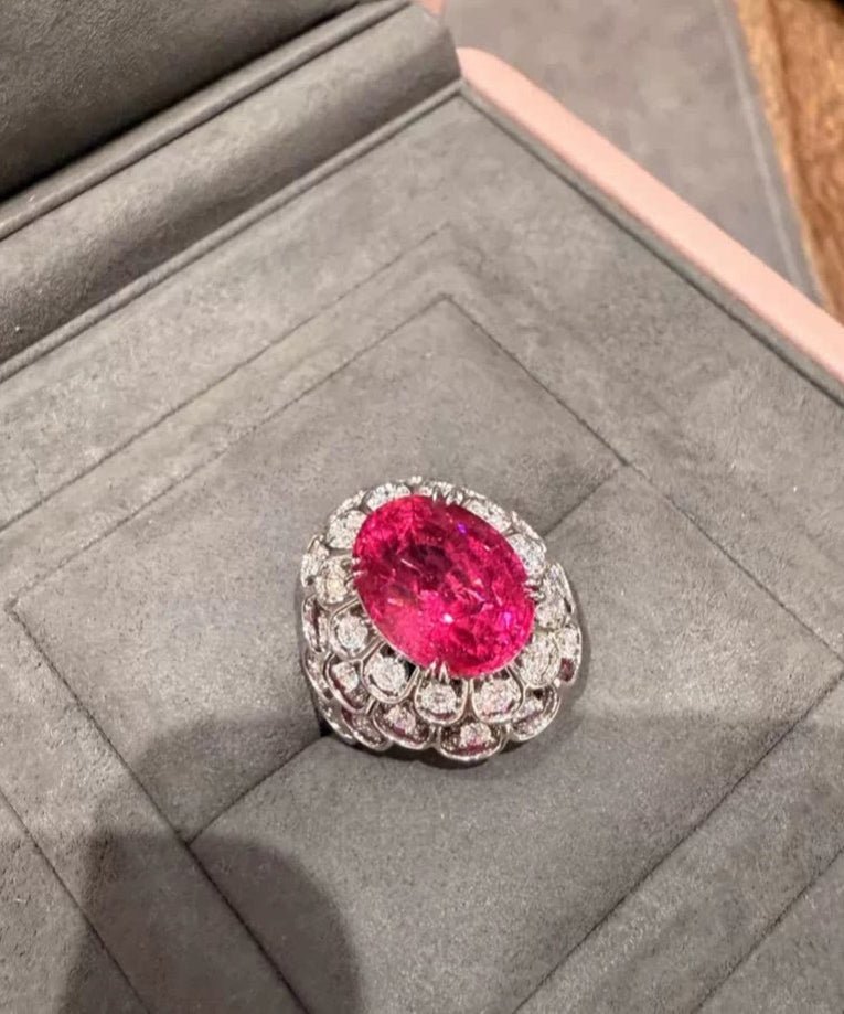 Bagues pour femmes style alliage avec zircon rose 4