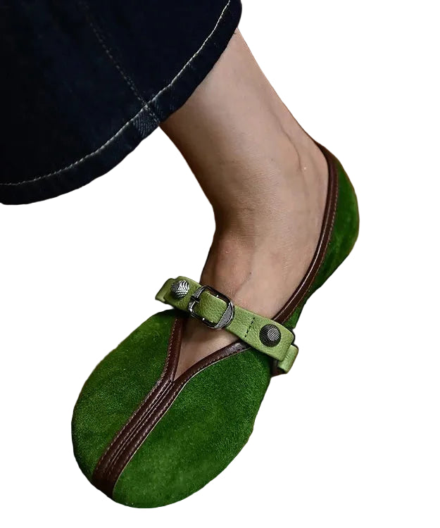 Ballerines Femme Fendues Confortables avec Bride à Boucle 1