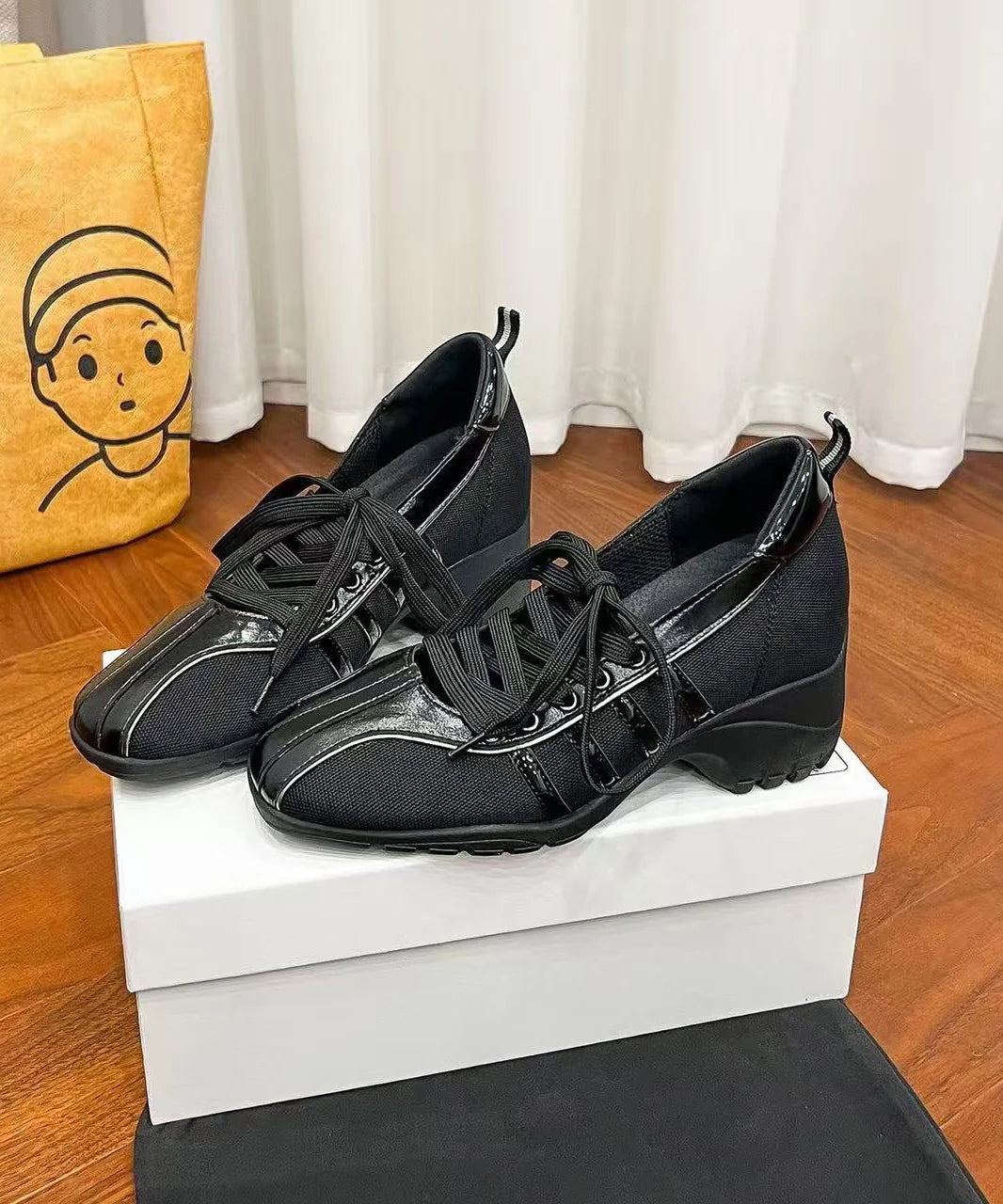 Ballerines à plateforme et bride pour femme style sport 0