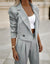 Variant image for Costume Féminin Élégant Blazer et Pantalon en Tissu Polyvalent-9