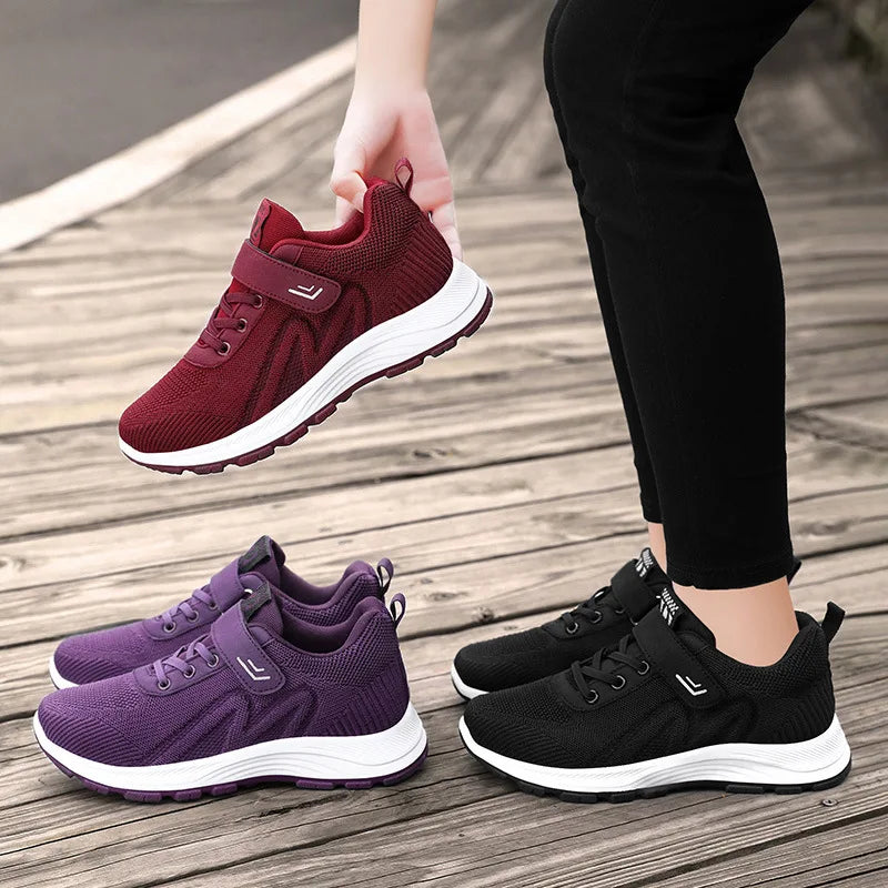Baskets Femme Casual Respirantes en Tissu avec Semelle Antidérapante 2