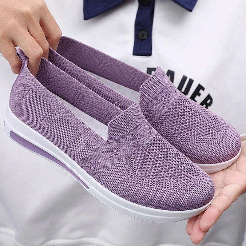 Baskets Femme Décontractées Maille Tricotée Souple 5