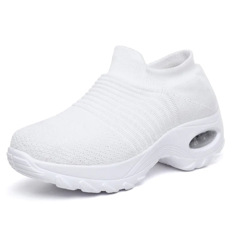 Baskets Femme Orthopédiques à Plateforme Tissu Respirant 9