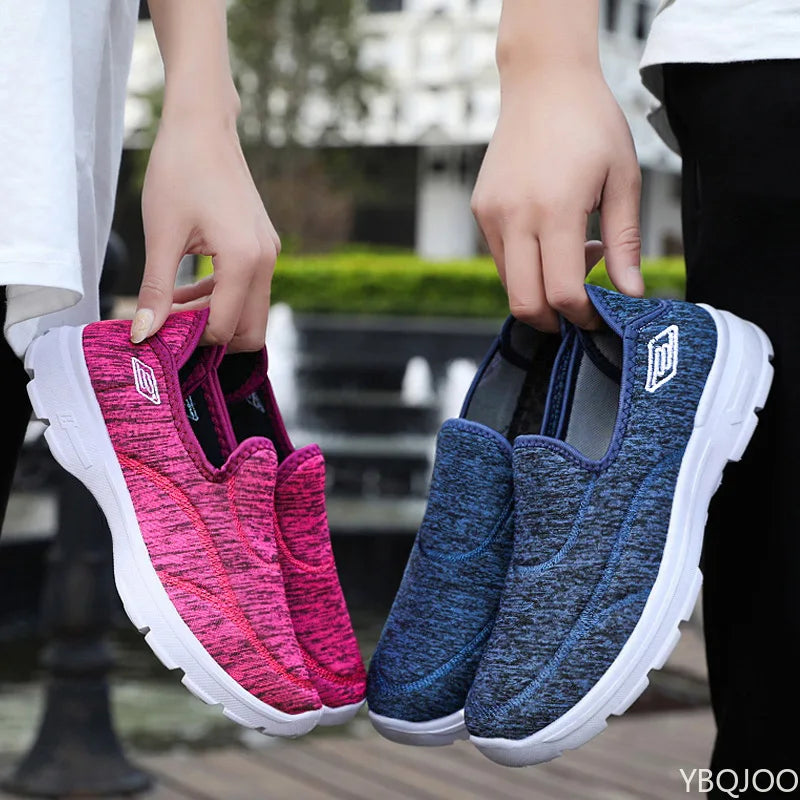 Baskets Femme Respirantes Confortables Tissu Caoutchouc 1