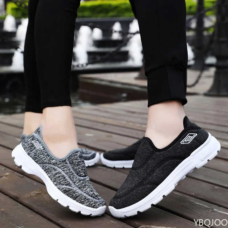 Baskets Femme Respirantes Confortables Tissu Caoutchouc 3