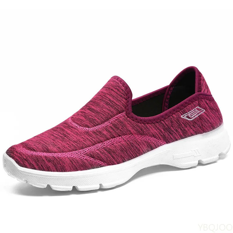 Baskets Femme Respirantes Confortables Tissu Caoutchouc 5